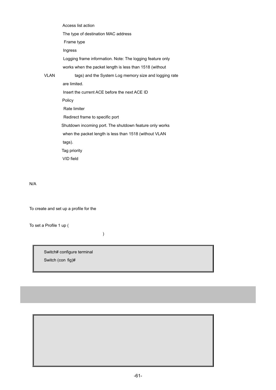 15 access-list ace update | Interlogix NS4702-24P-4S-4X Command Line Guide User Manual | Page 61 / 434