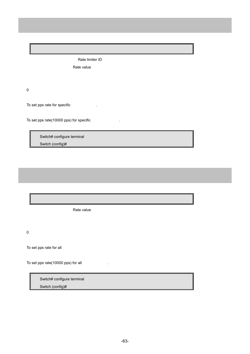 16 access-list rate-limiter, 17 access-list rate-limiter pps | Interlogix NS4702-24P-4S-4X Command Line Guide User Manual | Page 63 / 434