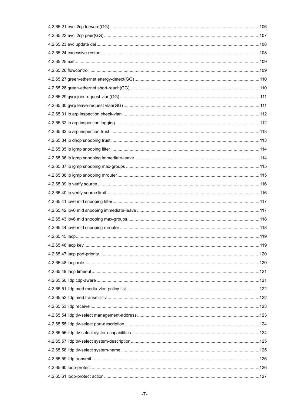 Interlogix NS4702-24P-4S-4X Command Line Guide User Manual | Page 7 / 434