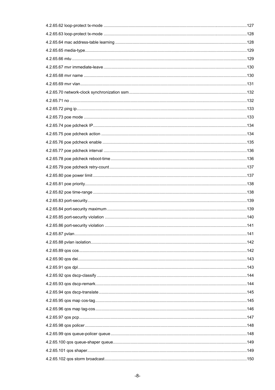 Interlogix NS4702-24P-4S-4X Command Line Guide User Manual | Page 8 / 434