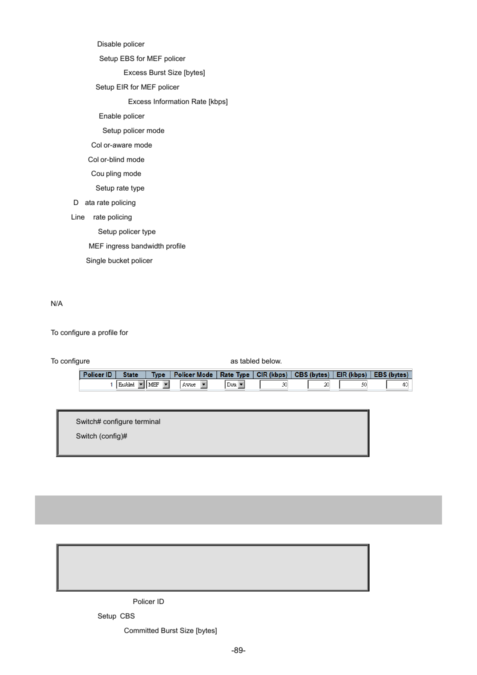 55 evc policer update | Interlogix NS4702-24P-4S-4X Command Line Guide User Manual | Page 89 / 434