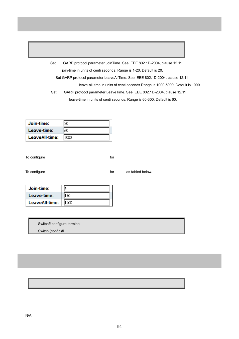 62 gvrp time, 63 help | Interlogix NS4702-24P-4S-4X Command Line Guide User Manual | Page 94 / 434