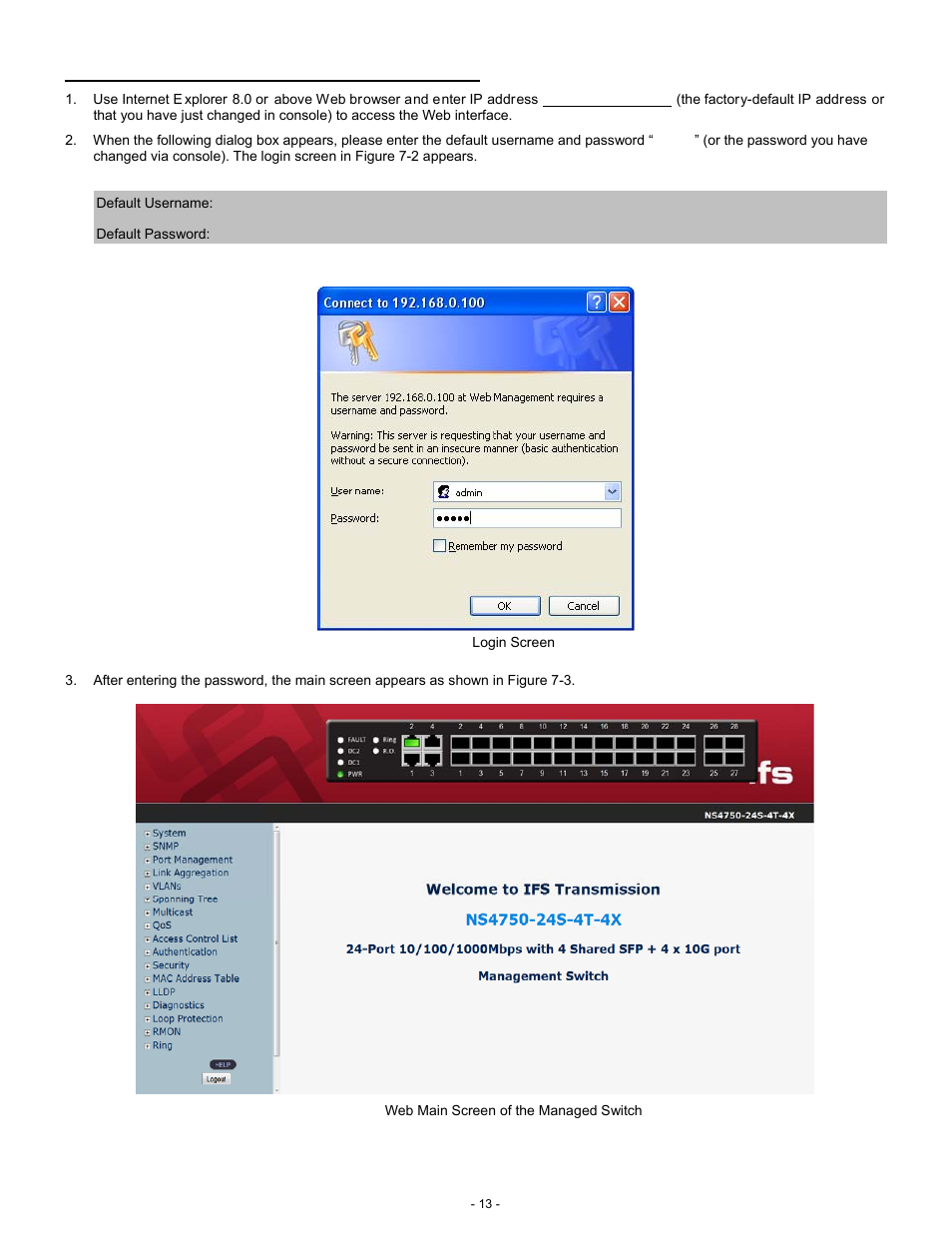 Interlogix NS4750-24S-4T-4X Quick Start User Manual | Page 13 / 15