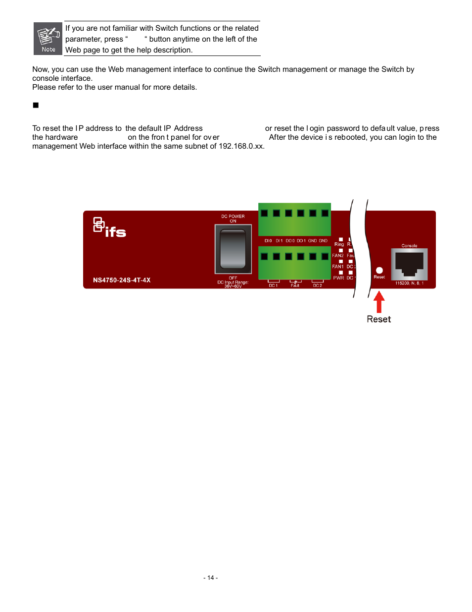 Interlogix NS4750-24S-4T-4X Quick Start User Manual | Page 14 / 15