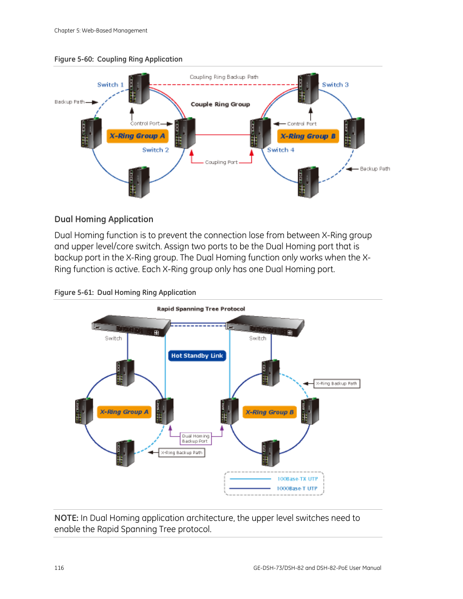 Dual homing application | Interlogix GE-DSH-73 Series User Manual User Manual | Page 120 / 179