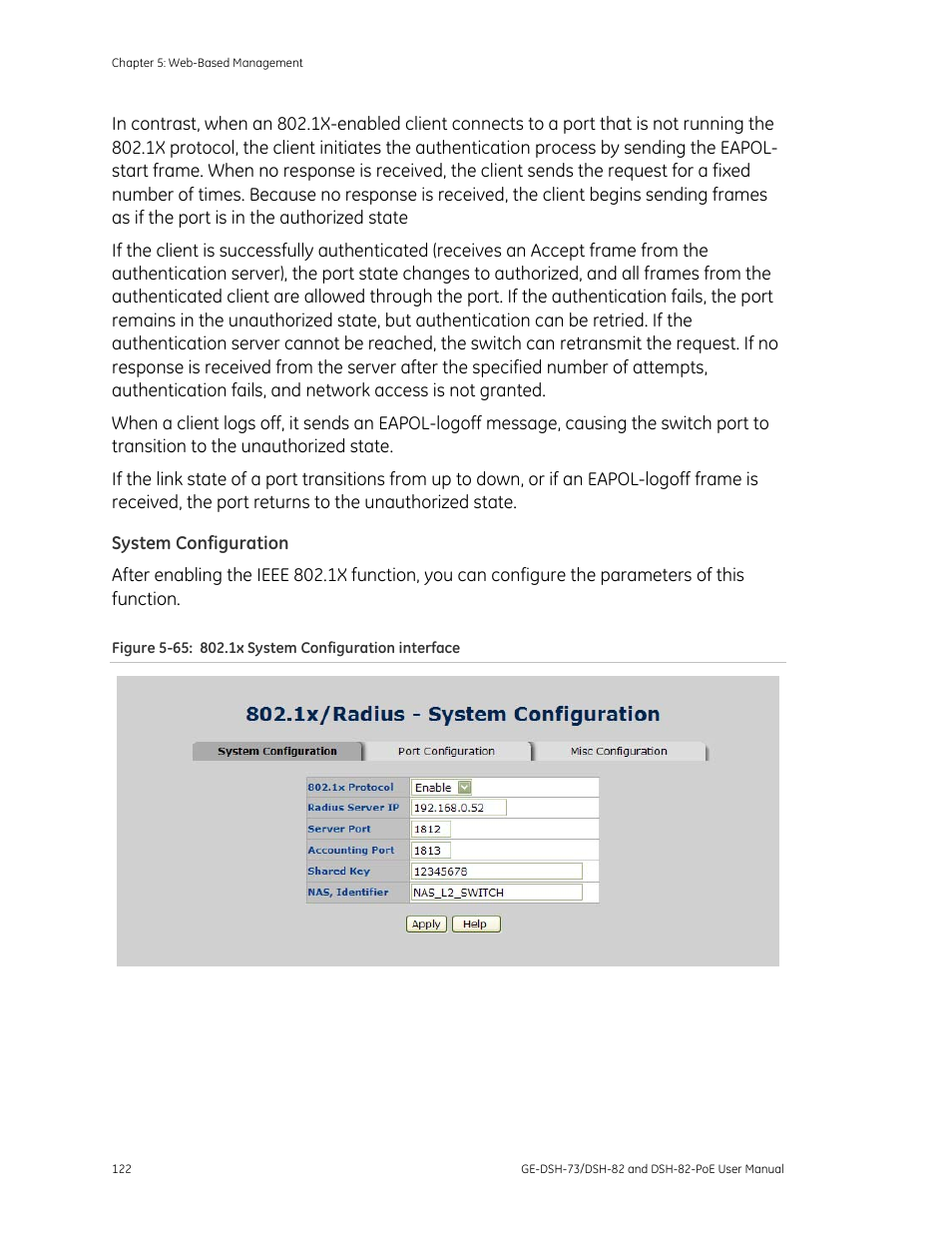 System configuration | Interlogix GE-DSH-73 Series User Manual User Manual | Page 126 / 179