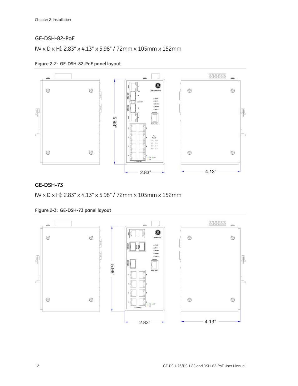 Ge-dsh-82-poe | Interlogix GE-DSH-73 Series User Manual User Manual | Page 16 / 179