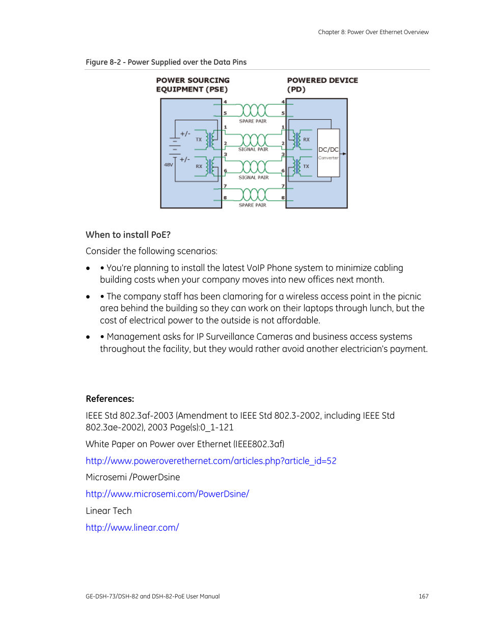 When to install poe | Interlogix GE-DSH-73 Series User Manual User Manual | Page 171 / 179