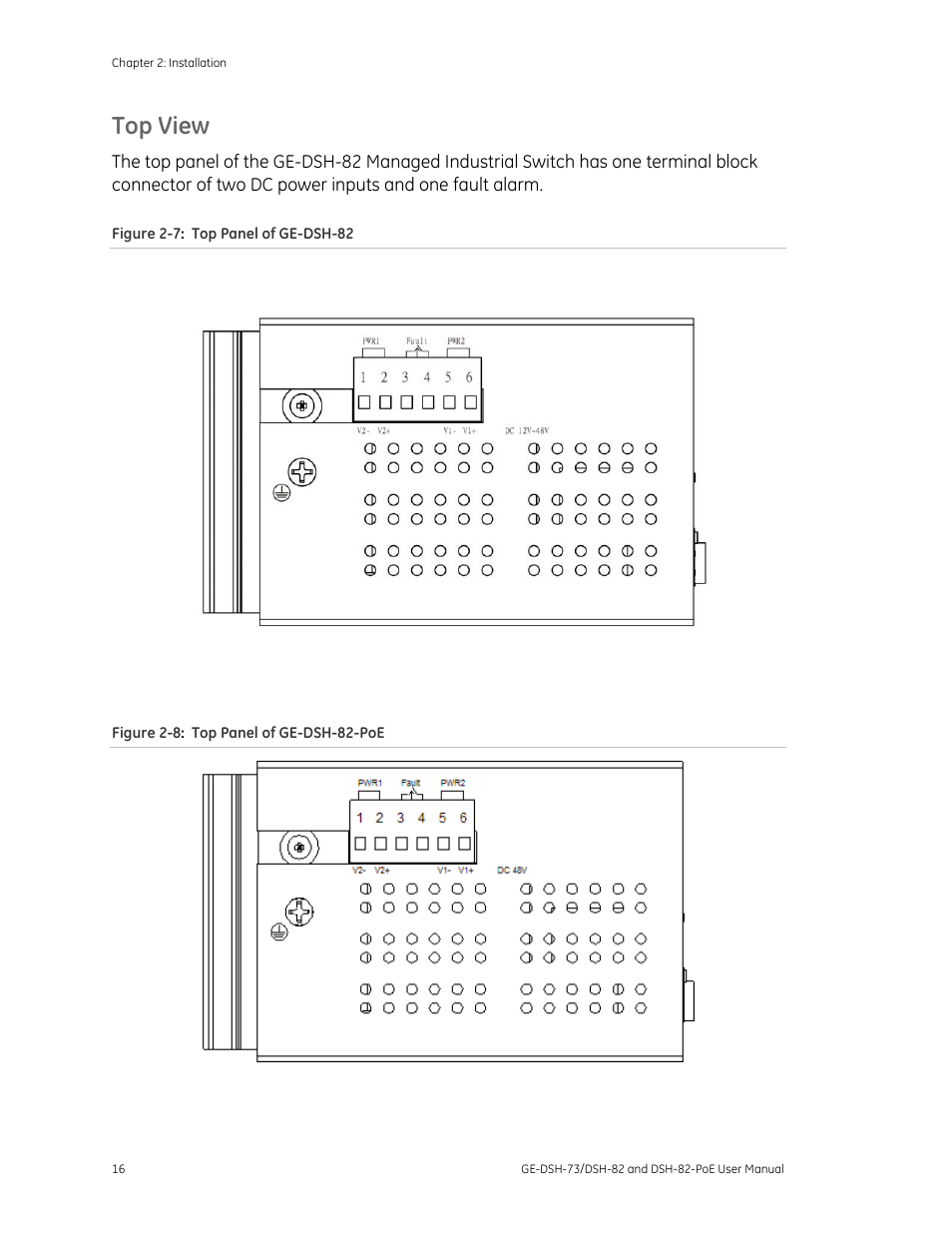 Top view | Interlogix GE-DSH-73 Series User Manual User Manual | Page 20 / 179