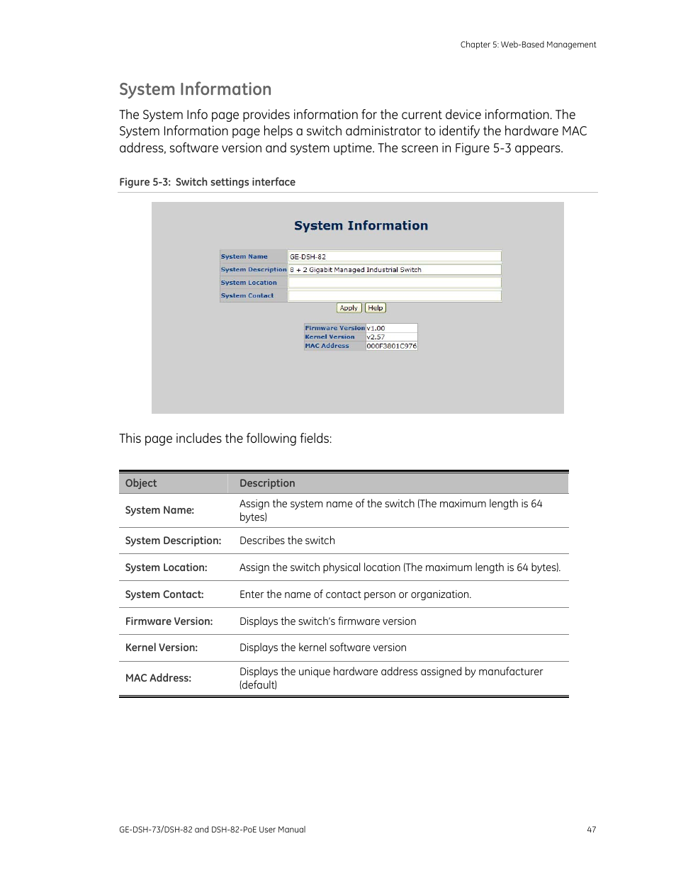 System information | Interlogix GE-DSH-73 Series User Manual User Manual | Page 51 / 179