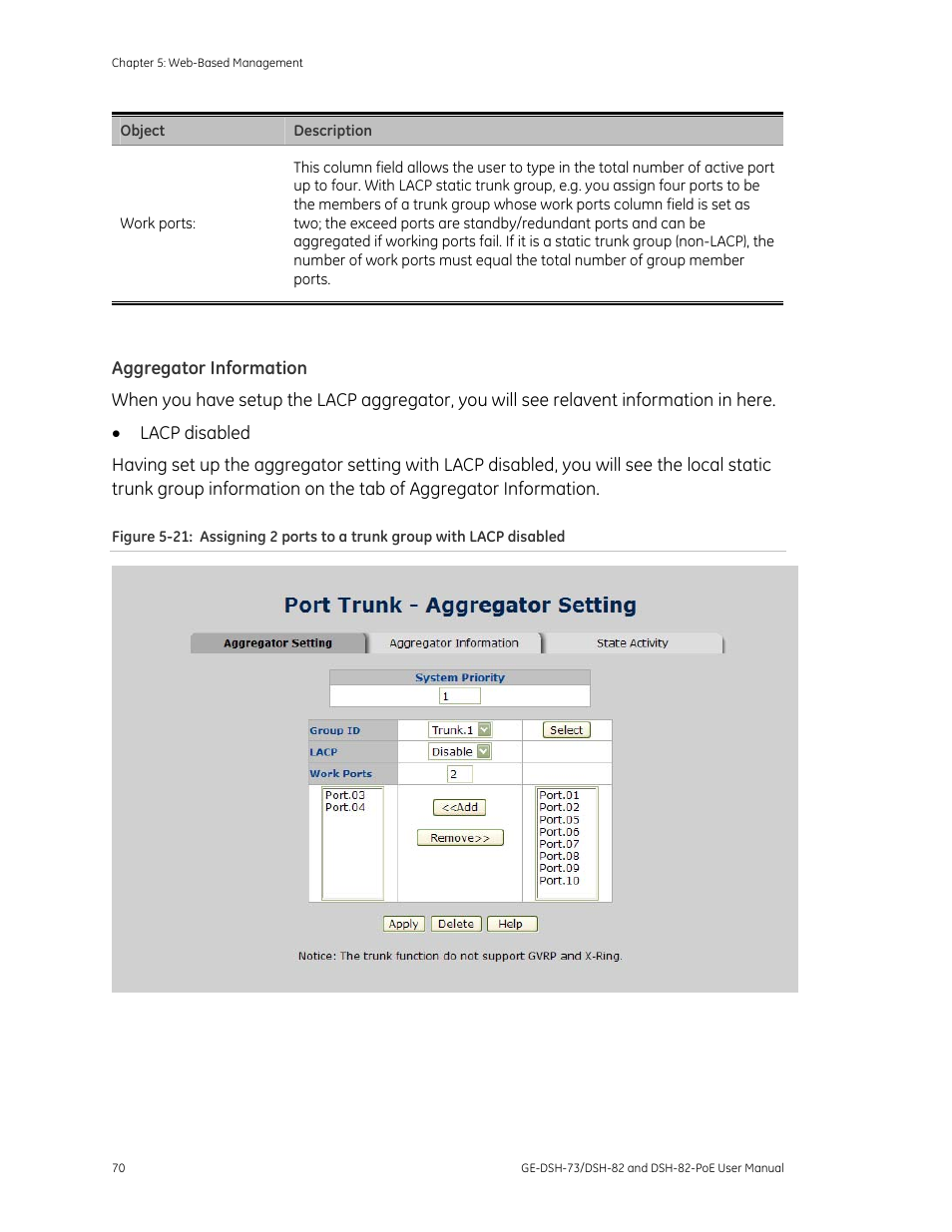 Aggregator information | Interlogix GE-DSH-73 Series User Manual User Manual | Page 74 / 179