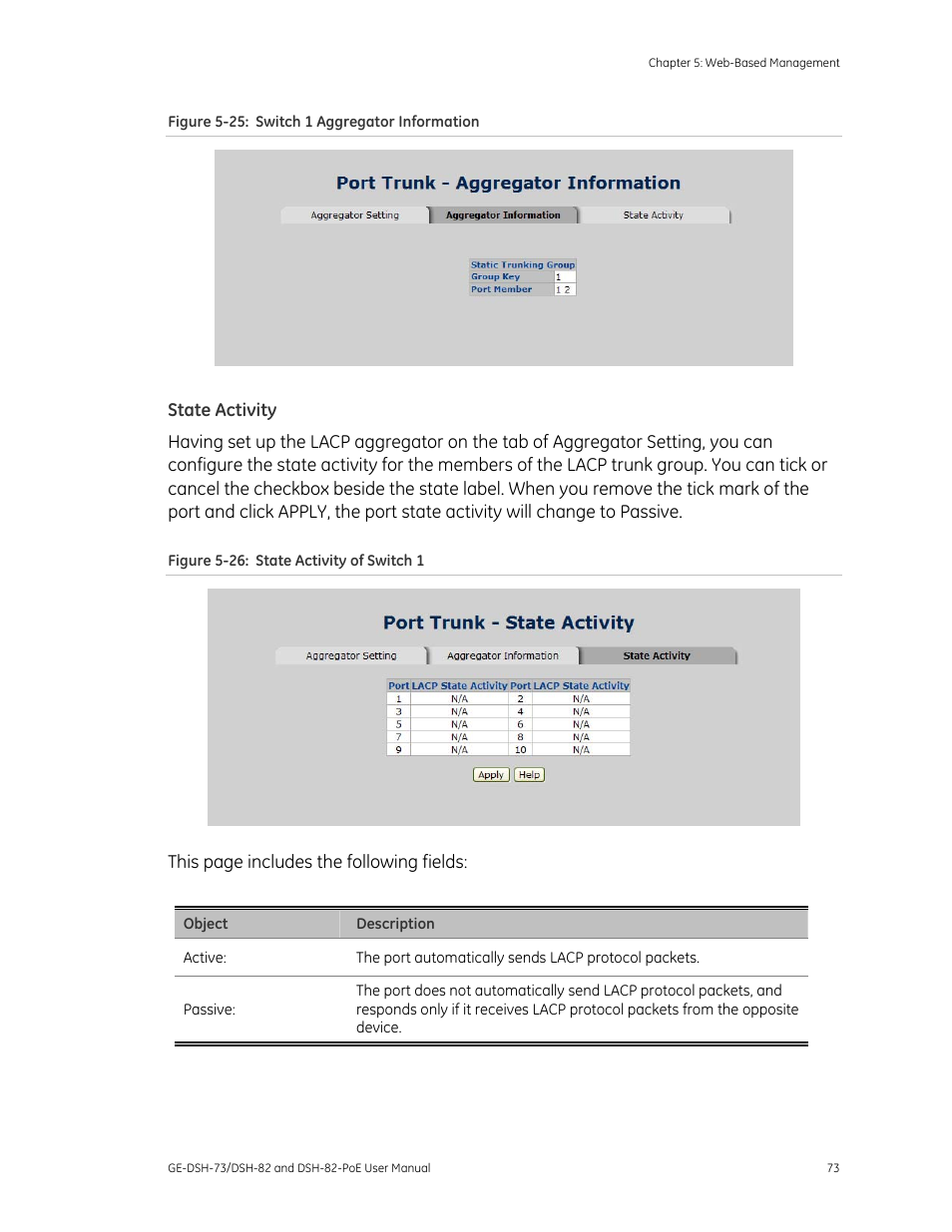 State activity | Interlogix GE-DSH-73 Series User Manual User Manual | Page 77 / 179