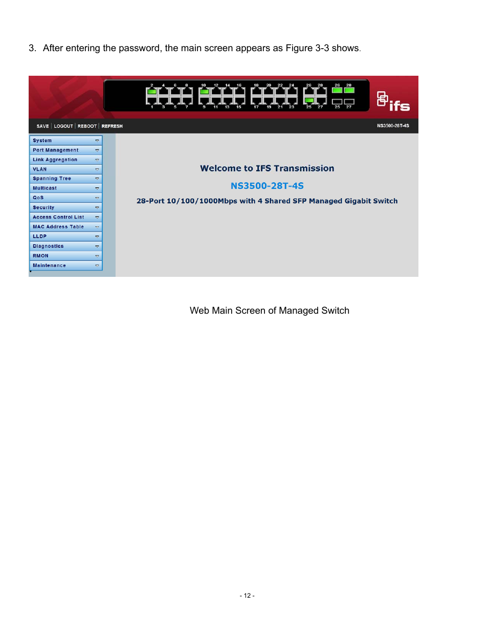 Interlogix NS3500-28T-4S Quick Start User Manual | Page 12 / 16