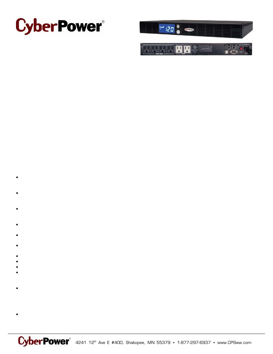 CyberPower Systems 649532715053 User Manual | 2 pages