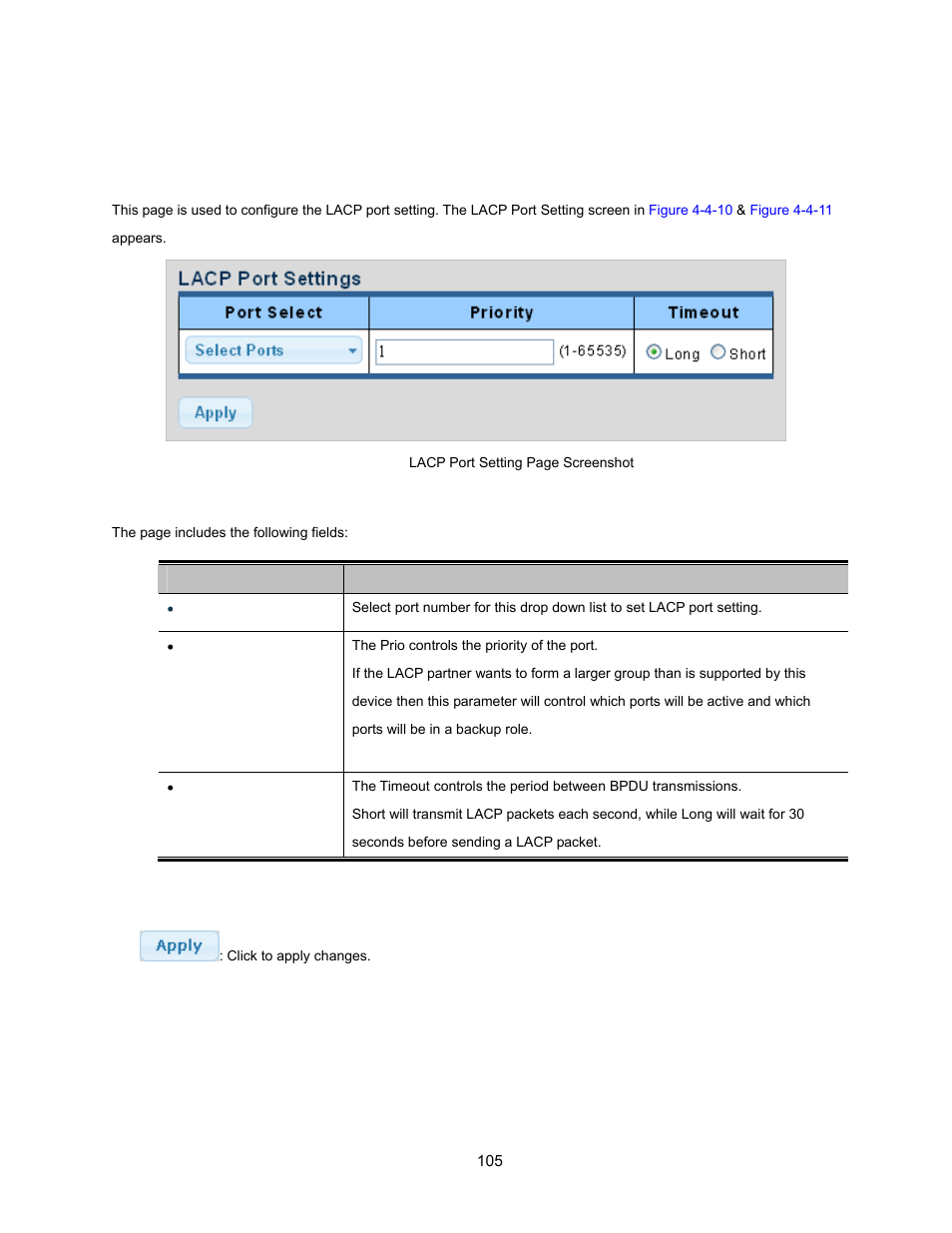 5 lacp port setting | Interlogix NS3500-28T-4S User Manual User Manual | Page 105 / 363