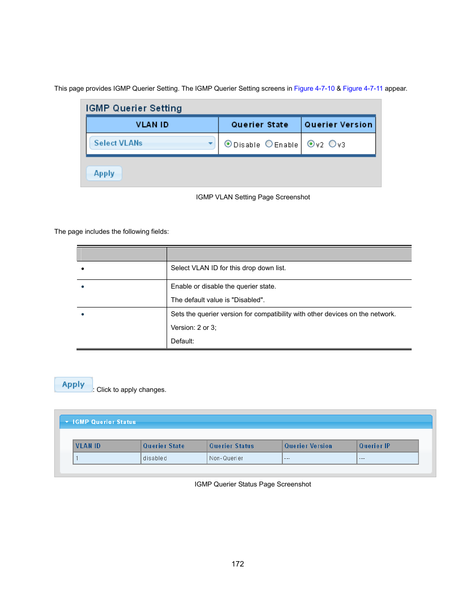 2 igmp querier setting | Interlogix NS3500-28T-4S User Manual User Manual | Page 172 / 363