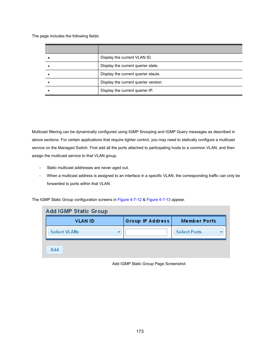 3 igmp static group | Interlogix NS3500-28T-4S User Manual User Manual | Page 173 / 363