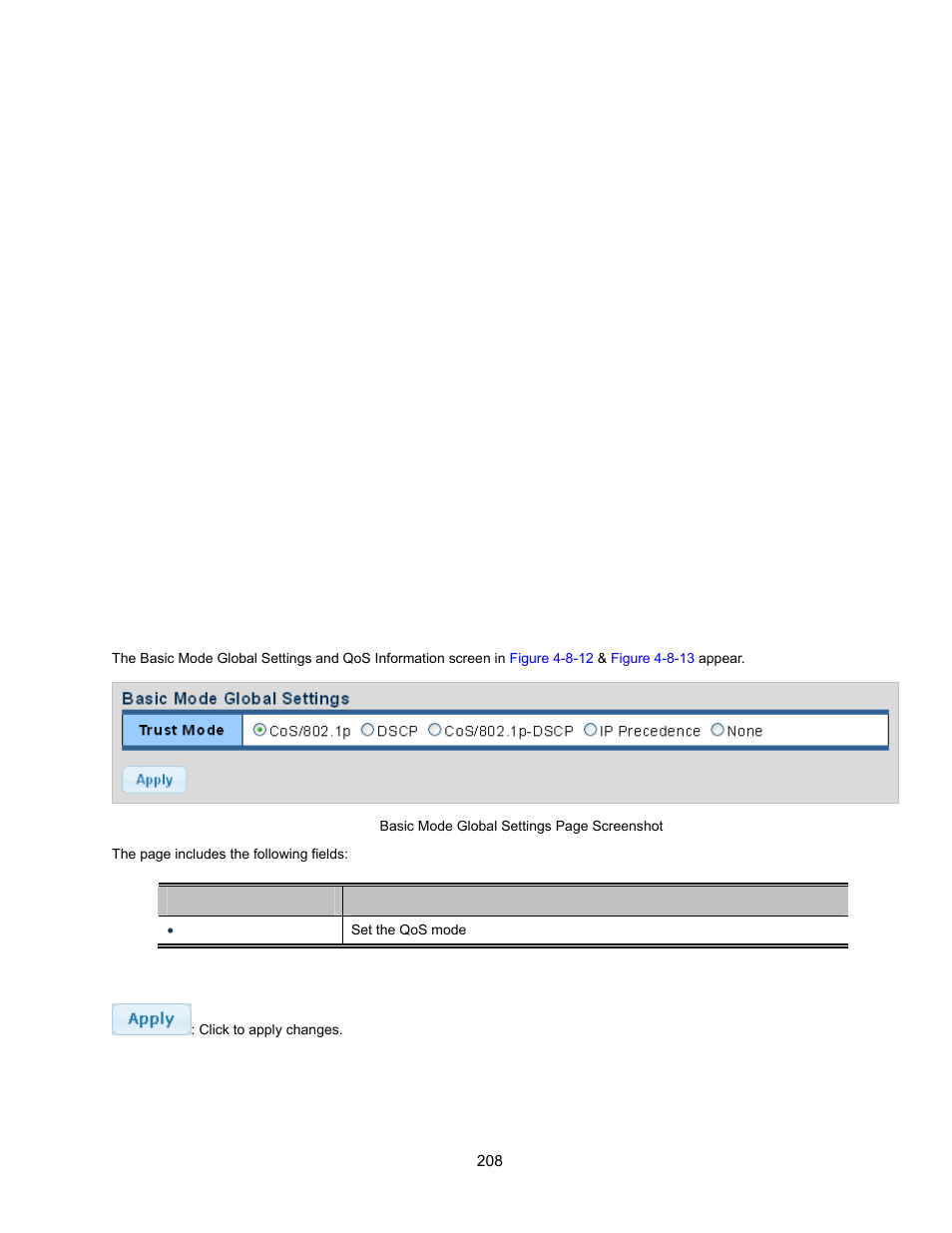 3 qos basic mode, 1 global settings | Interlogix NS3500-28T-4S User Manual User Manual | Page 208 / 363