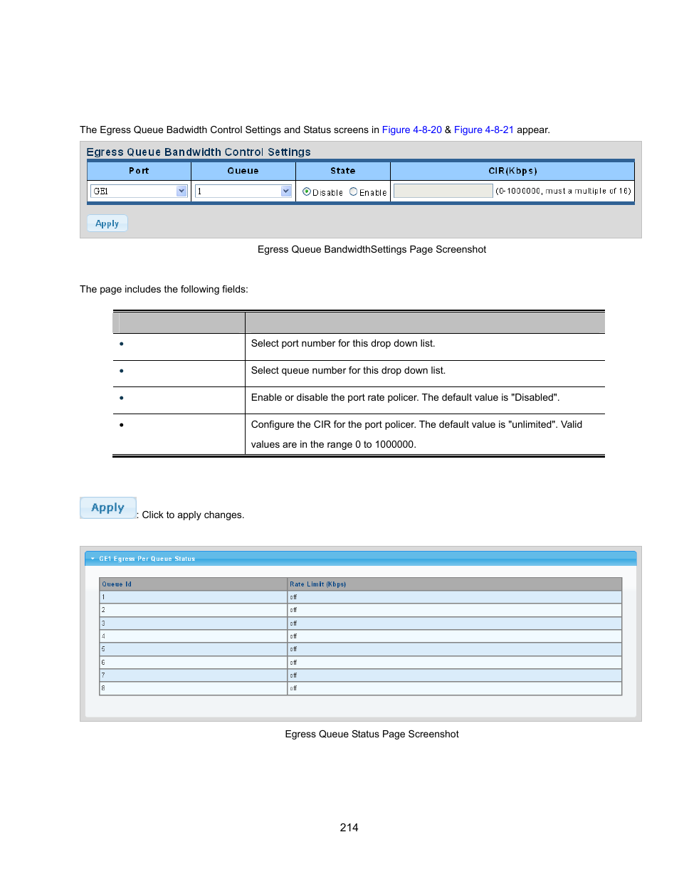 3 egress queue | Interlogix NS3500-28T-4S User Manual User Manual | Page 214 / 363