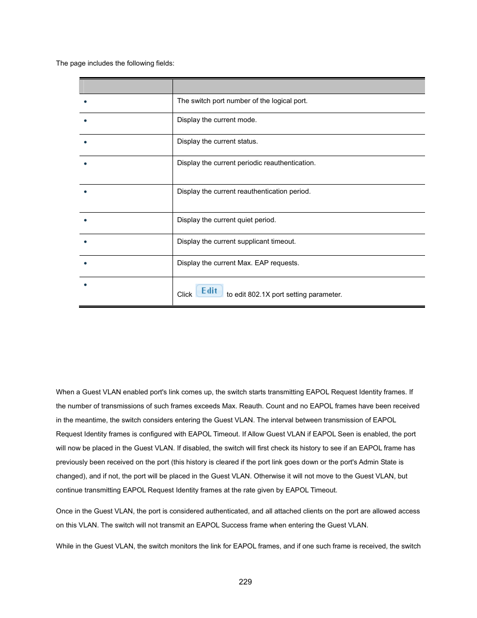 4 guest vlan setting | Interlogix NS3500-28T-4S User Manual User Manual | Page 229 / 363
