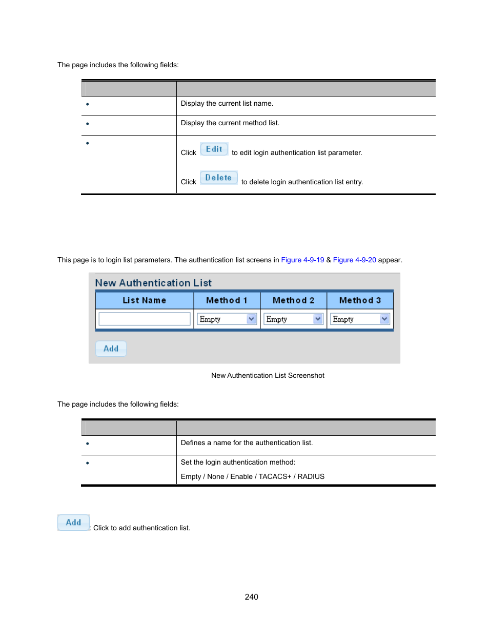 2 enable list | Interlogix NS3500-28T-4S User Manual User Manual | Page 240 / 363