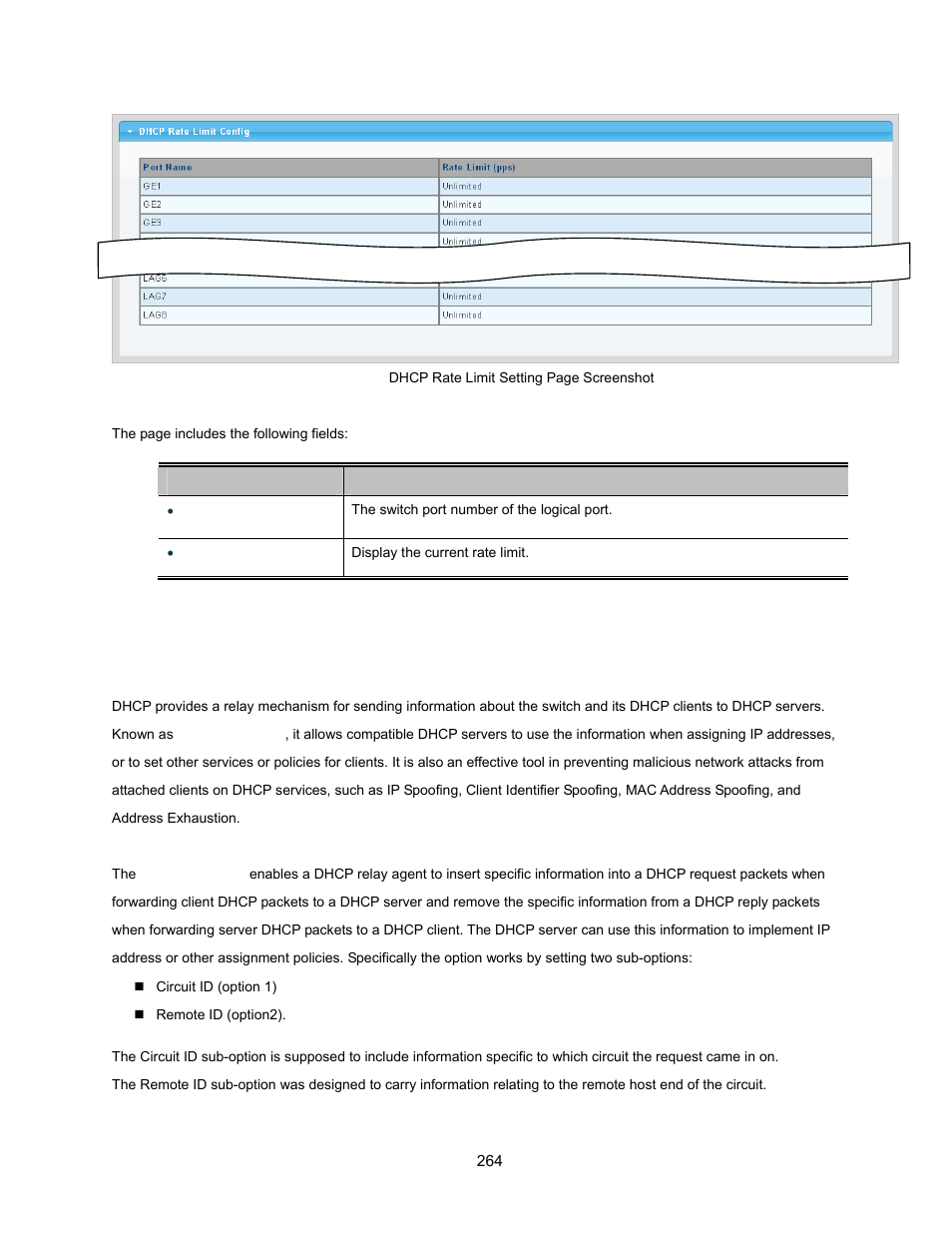 8 option82 global setting | Interlogix NS3500-28T-4S User Manual User Manual | Page 264 / 363