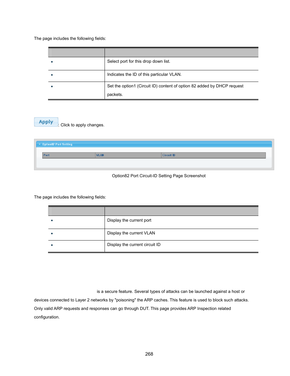 8 dynamic arp inspection | Interlogix NS3500-28T-4S User Manual User Manual | Page 268 / 363