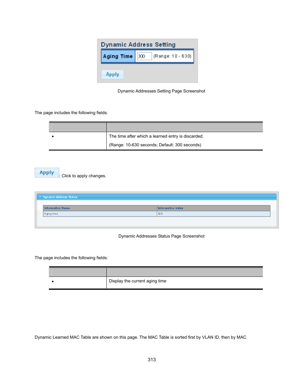 4 dynamic learned | Interlogix NS3500-28T-4S User Manual User Manual | Page 313 / 363