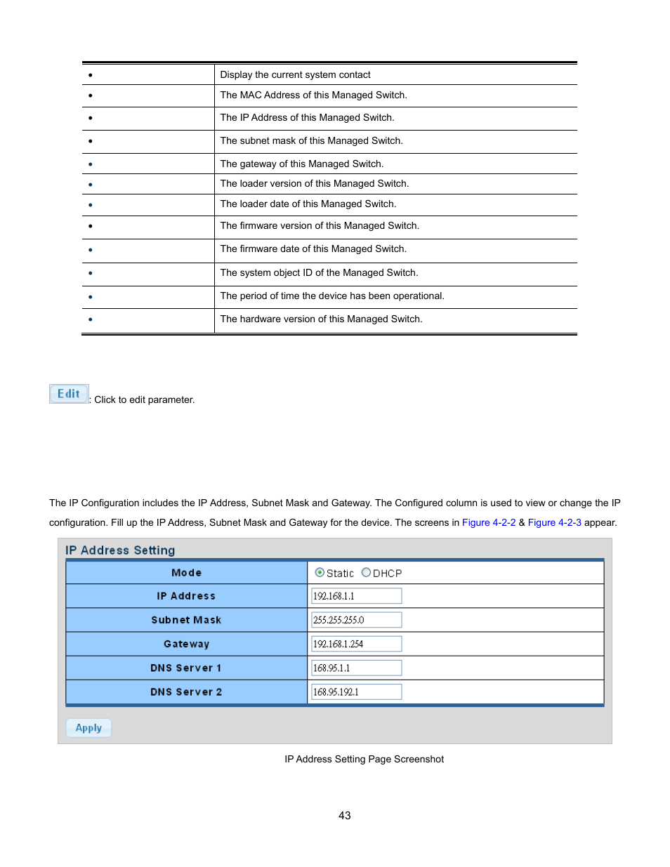 2 ip configurations | Interlogix NS3500-28T-4S User Manual User Manual | Page 43 / 363