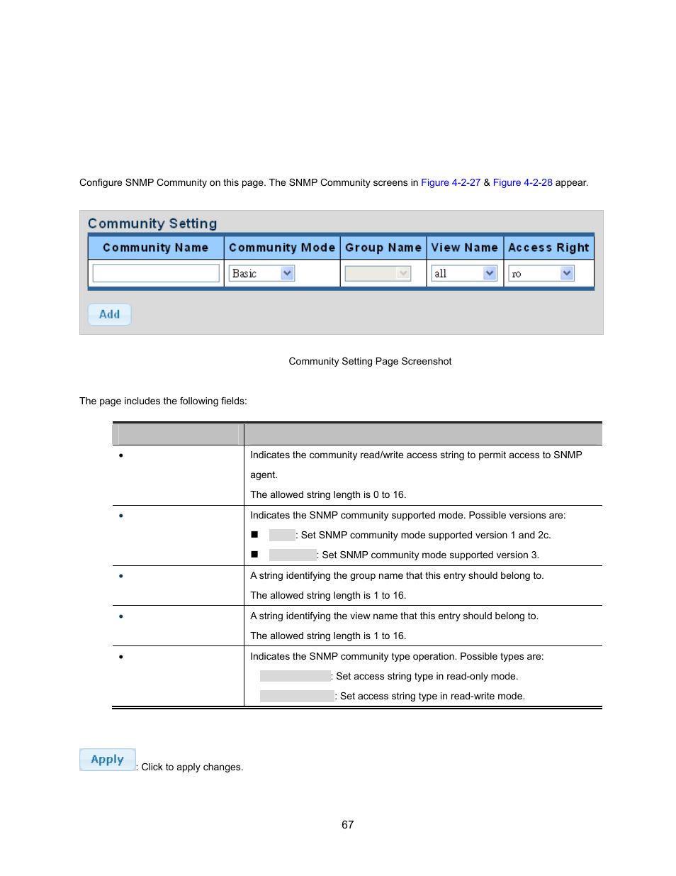 5 snmp community | Interlogix NS3500-28T-4S User Manual User Manual | Page 67 / 363