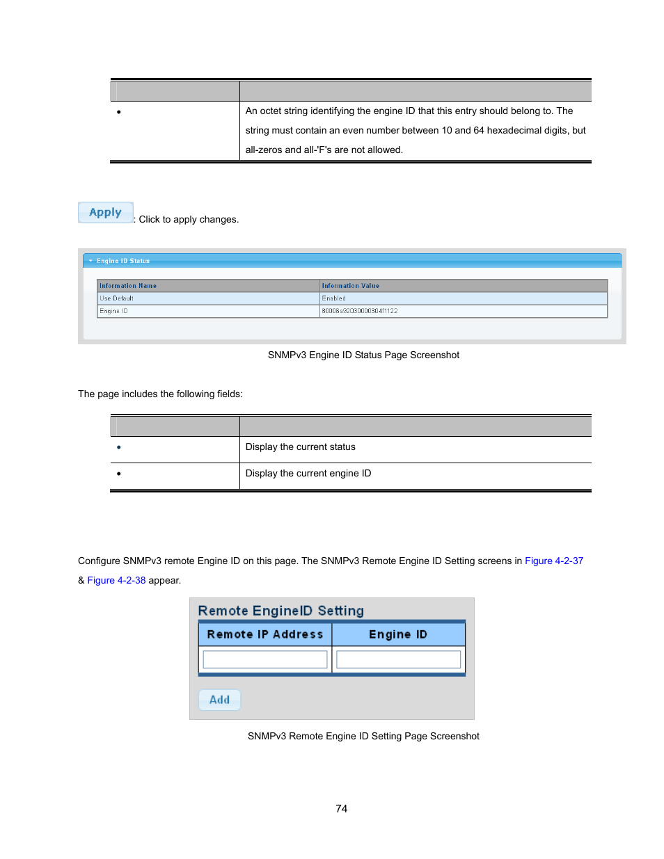 11 snmp remote engine id | Interlogix NS3500-28T-4S User Manual User Manual | Page 74 / 363