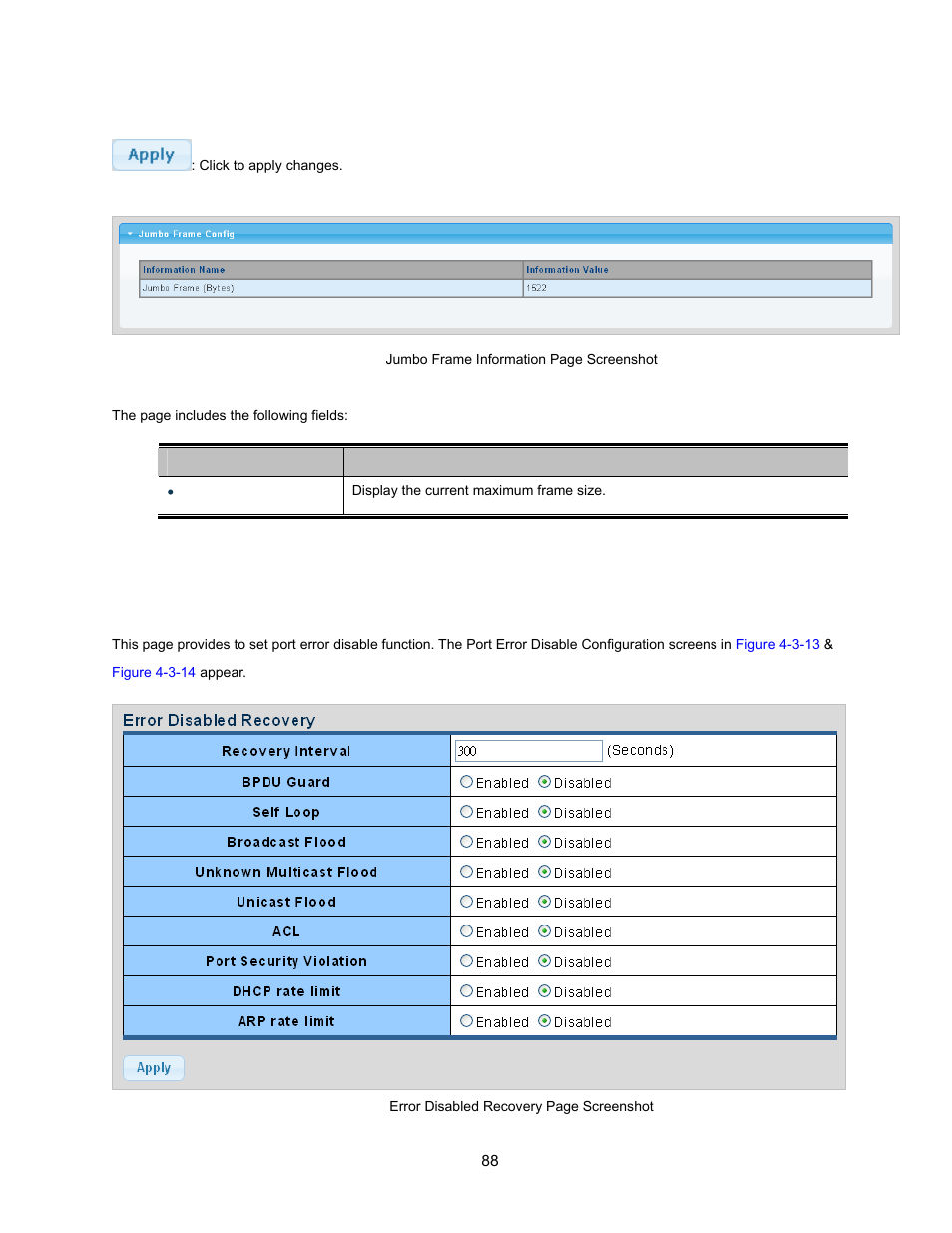 7 port error disabled configuration | Interlogix NS3500-28T-4S User Manual User Manual | Page 88 / 363