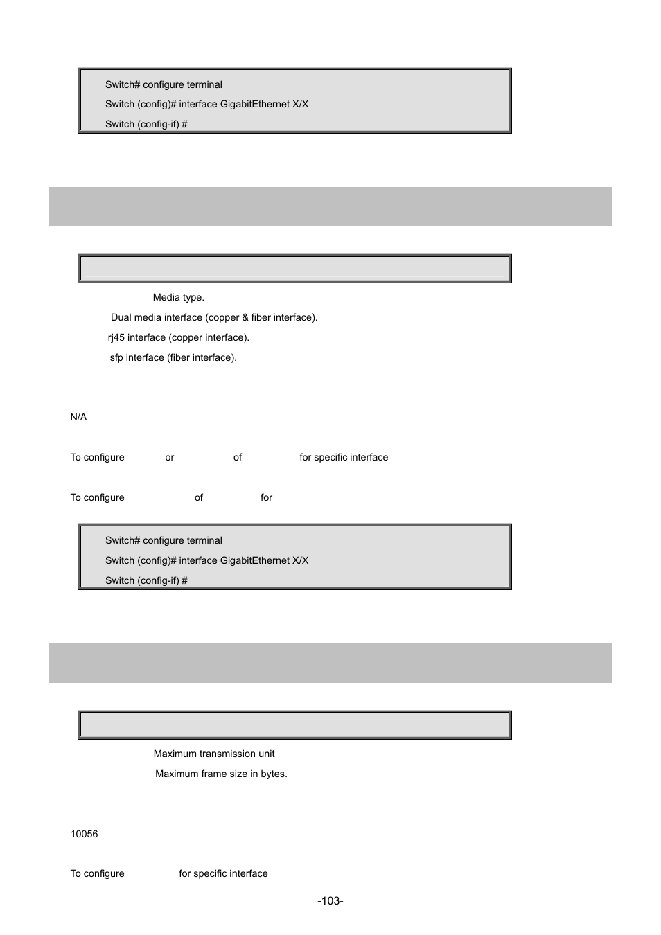 60 media-type, 61 mtu | Interlogix NS3702-24P-4S Command Line Guide User Manual | Page 103 / 405