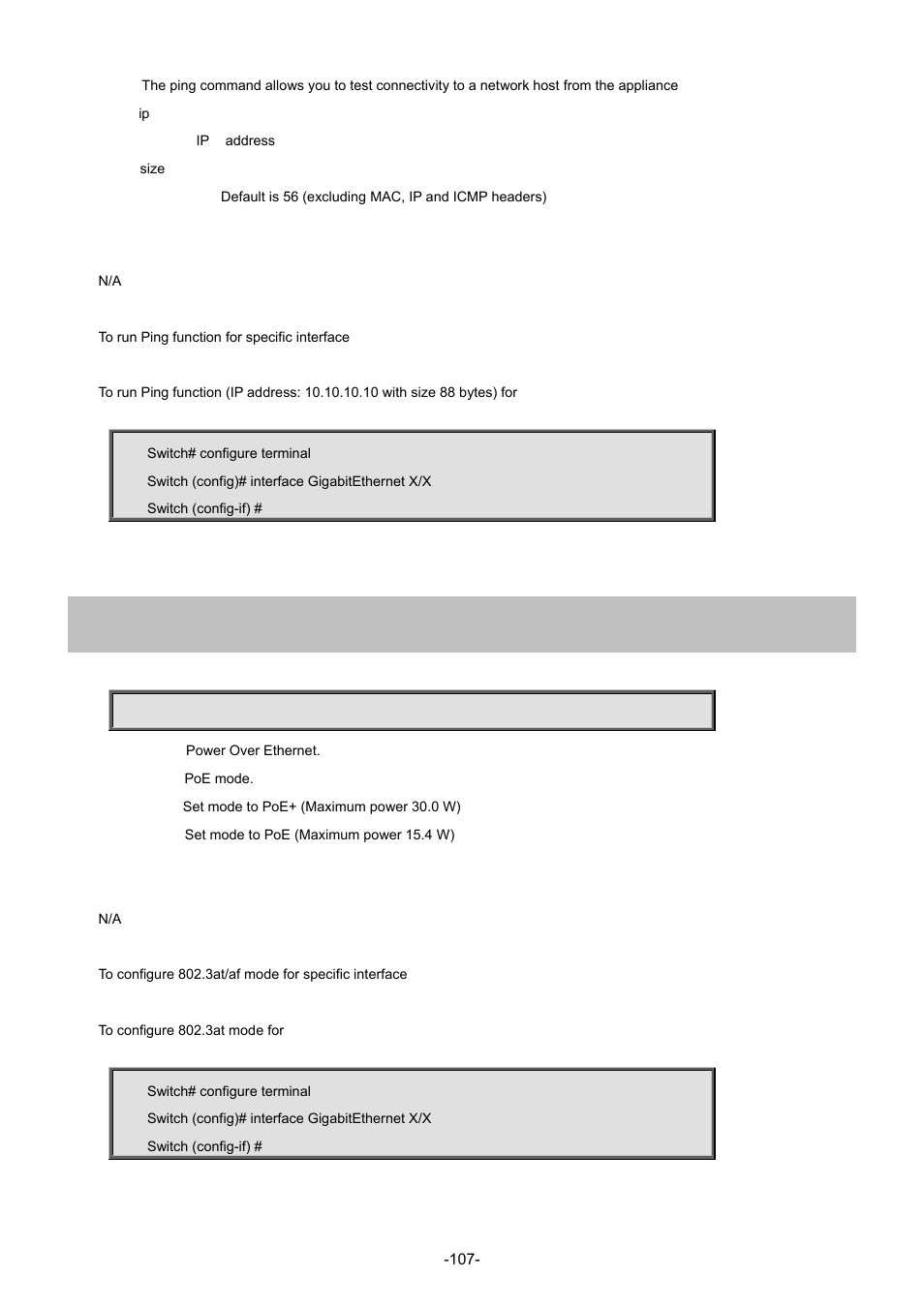 68 poe mode | Interlogix NS3702-24P-4S Command Line Guide User Manual | Page 107 / 405