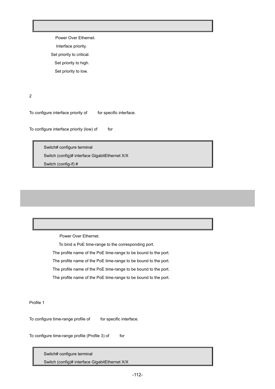 77 poe time-range | Interlogix NS3702-24P-4S Command Line Guide User Manual | Page 112 / 405