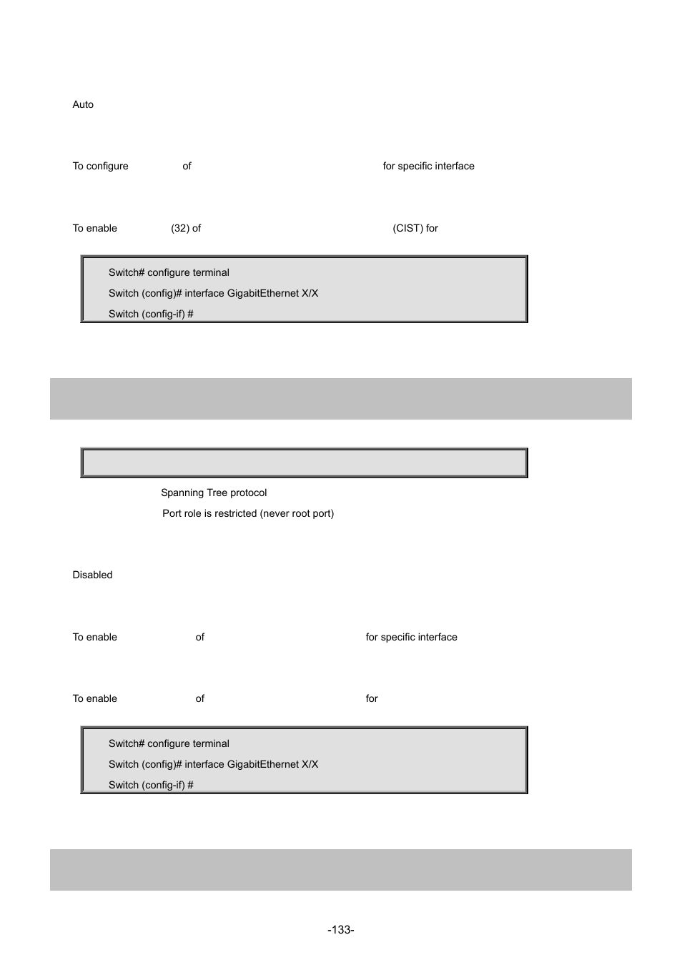 114 spanning-tree restricted-role, 115 spanning-tree restricted-tcn | Interlogix NS3702-24P-4S Command Line Guide User Manual | Page 133 / 405