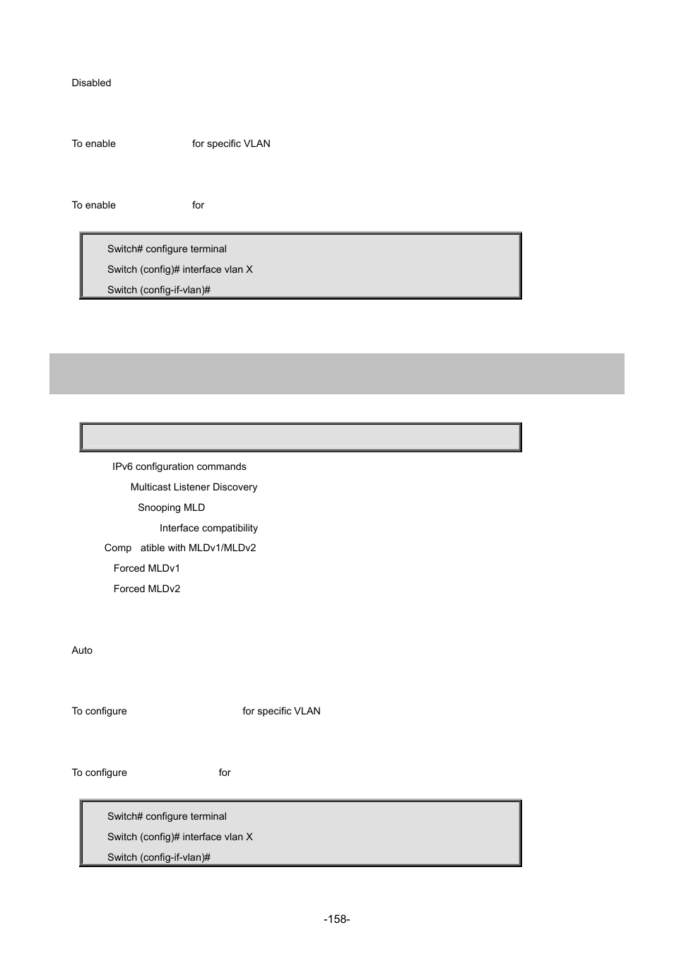 20 ipv6 mld snooping compatibility | Interlogix NS3702-24P-4S Command Line Guide User Manual | Page 158 / 405
