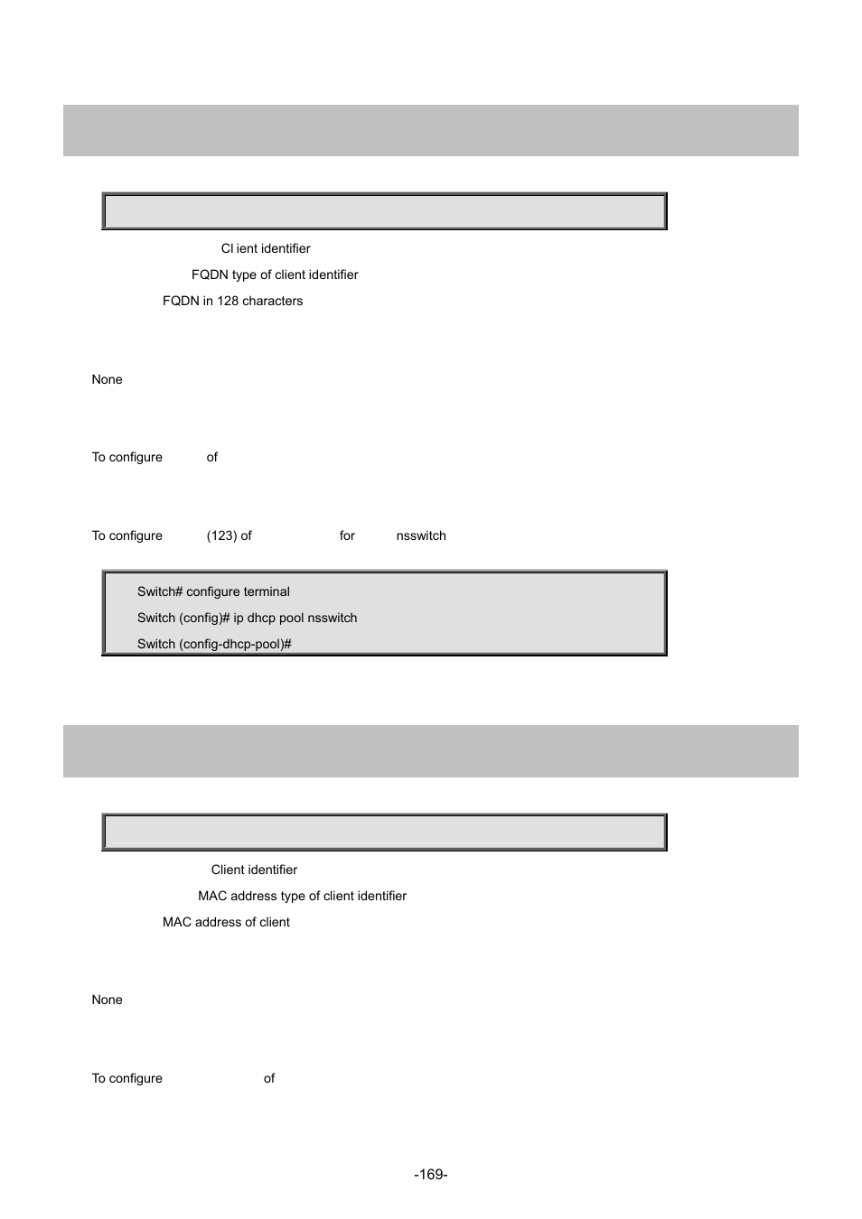2 client-identifier fqdn, 3 client-identifier mac-address | Interlogix NS3702-24P-4S Command Line Guide User Manual | Page 169 / 405