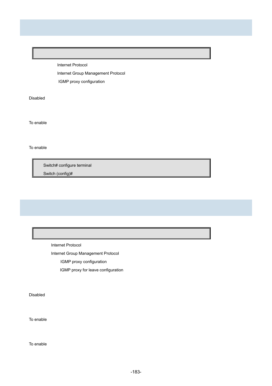 61 ip igmp host-proxy, 62 ip igmp host-proxy leave-proxy | Interlogix NS3702-24P-4S Command Line Guide User Manual | Page 183 / 405