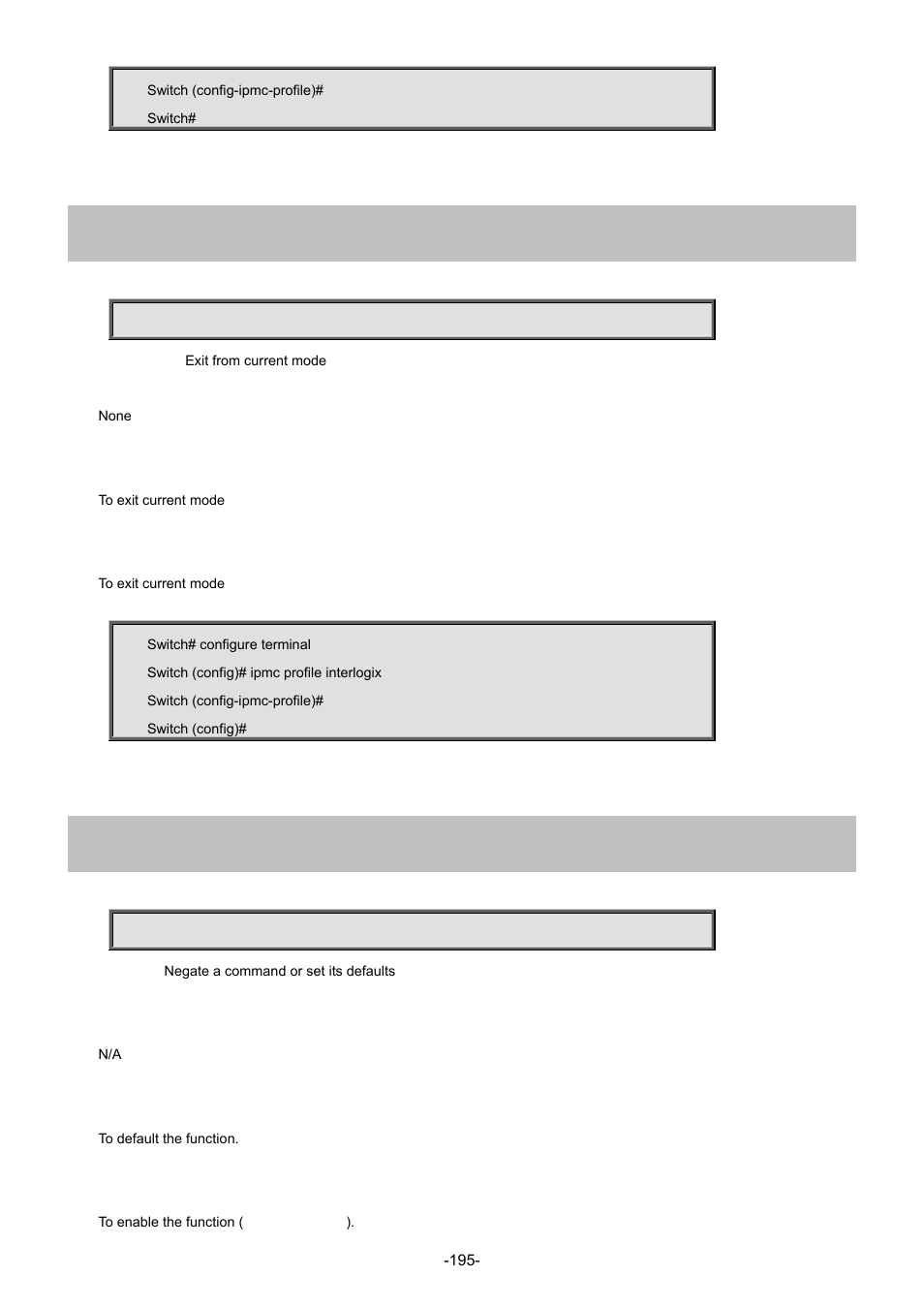 5 exit, 6 no | Interlogix NS3702-24P-4S Command Line Guide User Manual | Page 195 / 405