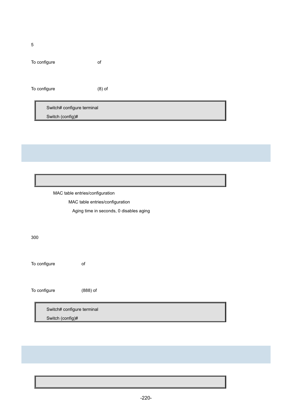 104 mac address-table aging-time, 105 mac address-table static | Interlogix NS3702-24P-4S Command Line Guide User Manual | Page 220 / 405