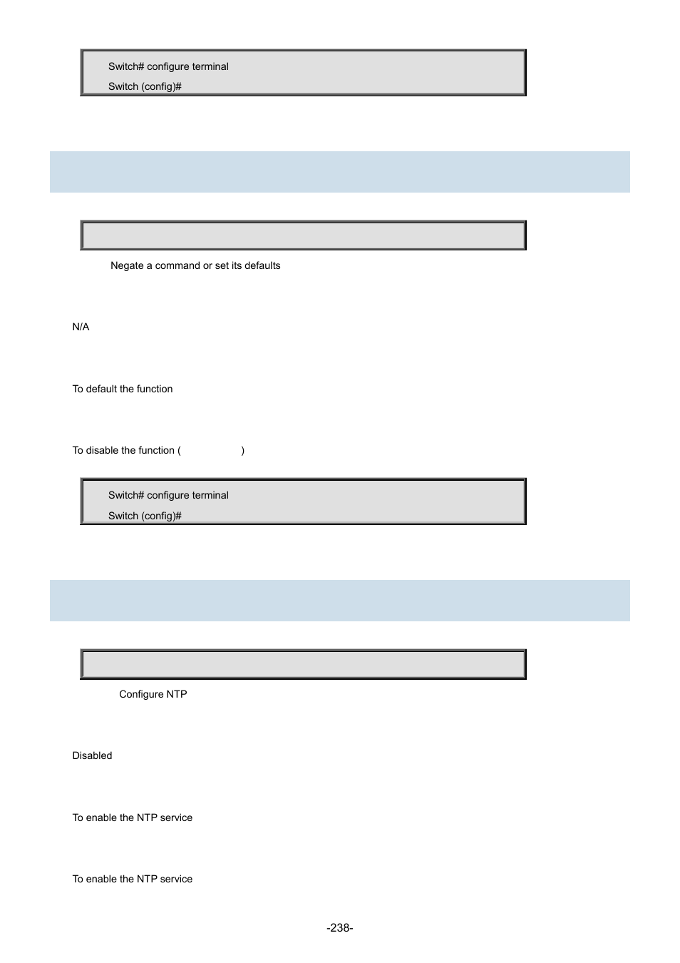 133 no, 134 ntp | Interlogix NS3702-24P-4S Command Line Guide User Manual | Page 238 / 405
