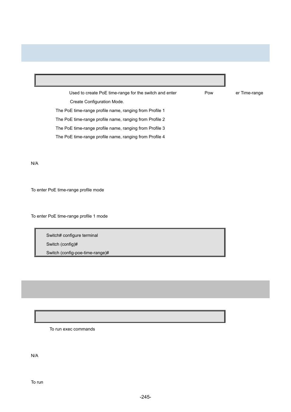 145 poe-time-range, 1 do | Interlogix NS3702-24P-4S Command Line Guide User Manual | Page 245 / 405