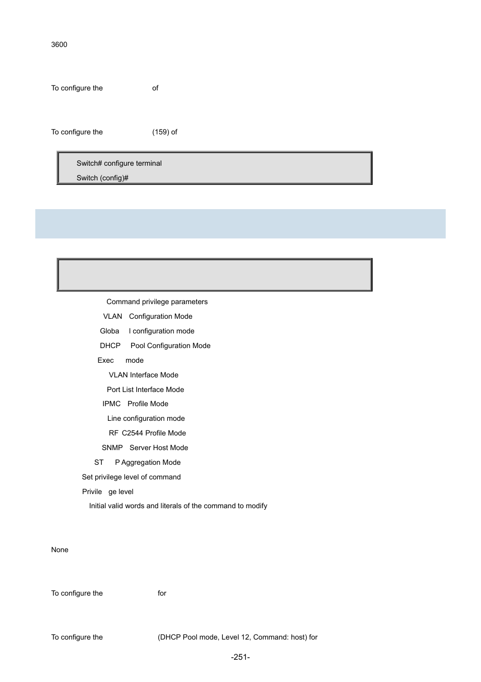 149 privilege | Interlogix NS3702-24P-4S Command Line Guide User Manual | Page 251 / 405