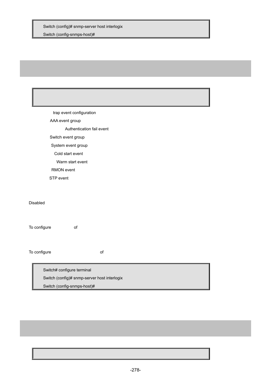 8 traps, 9 version | Interlogix NS3702-24P-4S Command Line Guide User Manual | Page 278 / 405