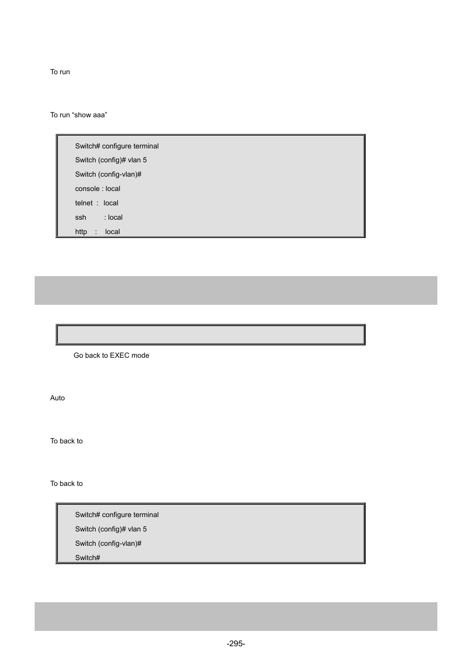 2 end, 3 exit | Interlogix NS3702-24P-4S Command Line Guide User Manual | Page 295 / 405