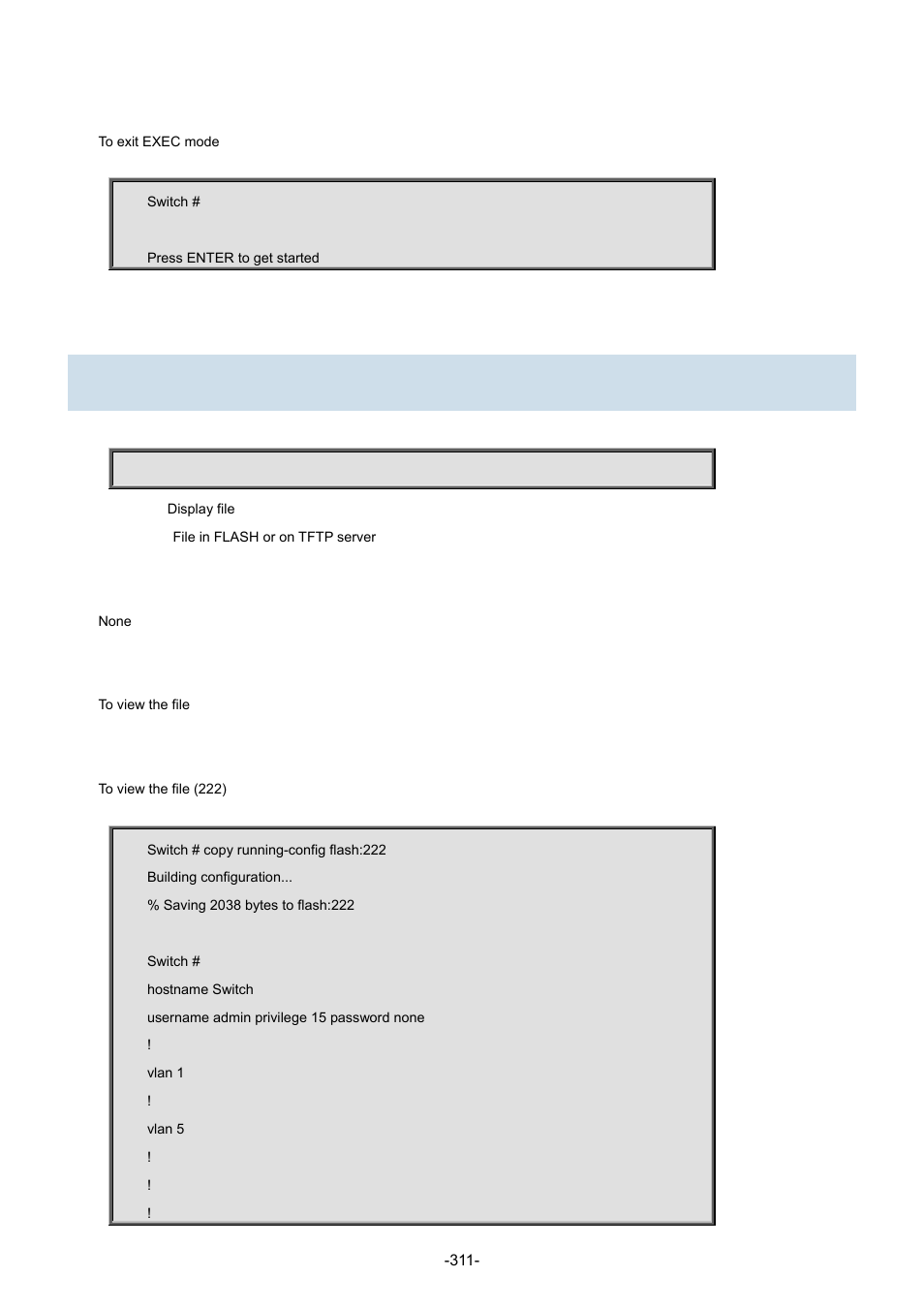 15 more, 1 more | Interlogix NS3702-24P-4S Command Line Guide User Manual | Page 311 / 405