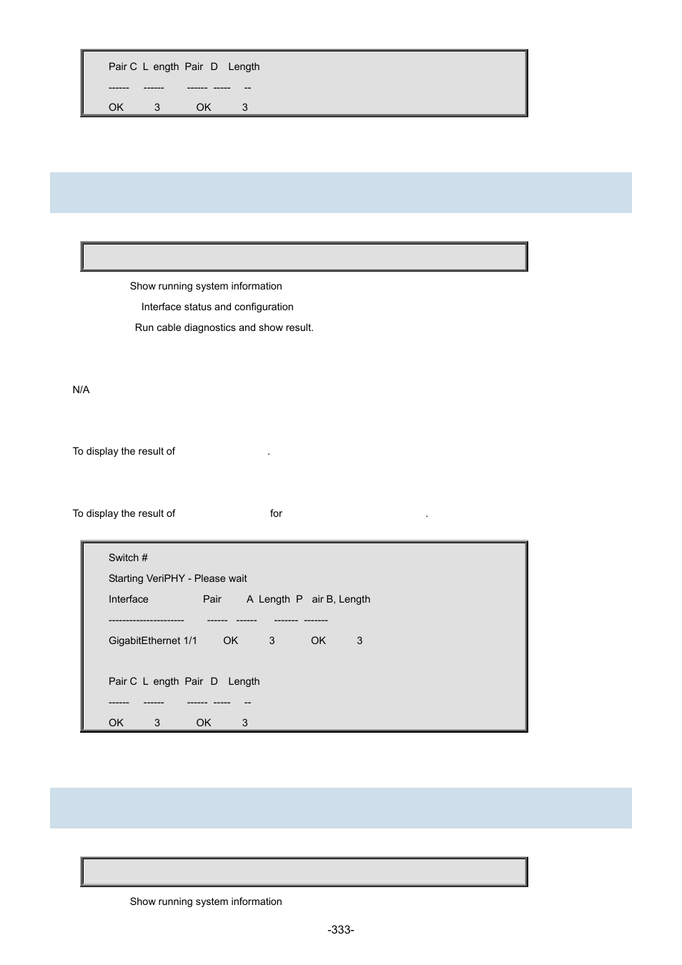 22 show interface vlan | Interlogix NS3702-24P-4S Command Line Guide User Manual | Page 333 / 405