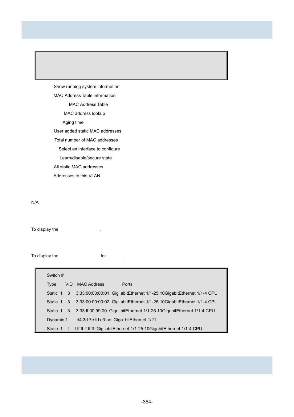 60 show mac address-table, 61 show mvr | Interlogix NS3702-24P-4S Command Line Guide User Manual | Page 364 / 405