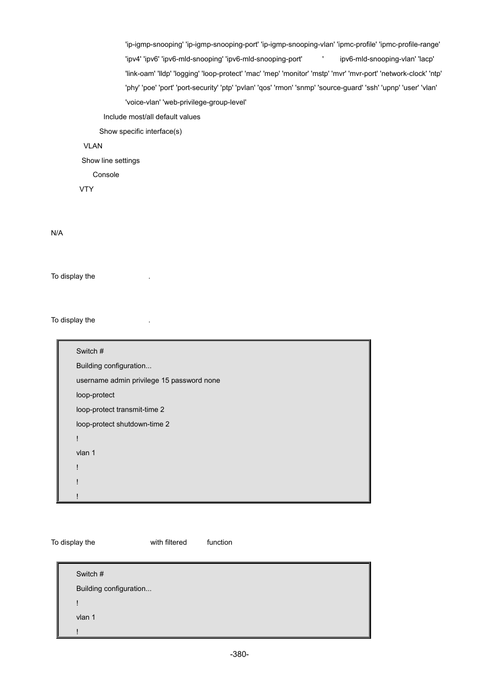 Interlogix NS3702-24P-4S Command Line Guide User Manual | Page 380 / 405